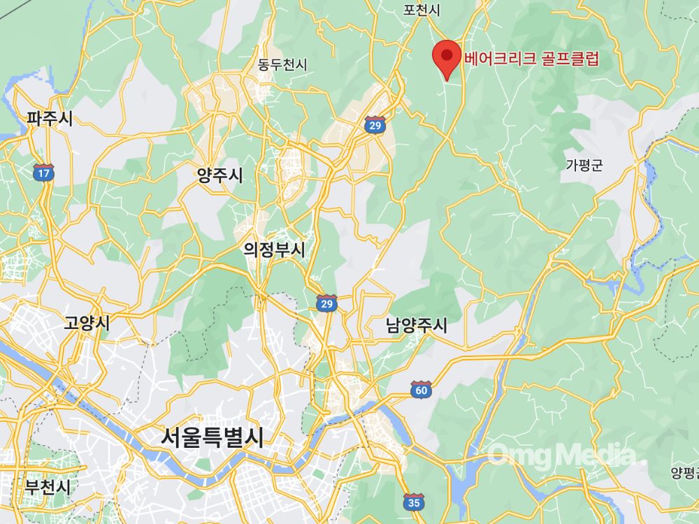 포천 베어크리크CC 구글 지도