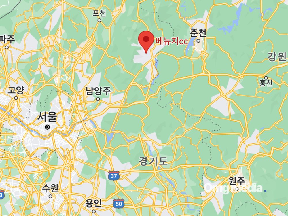 베뉴지CC 가는 길, 지도